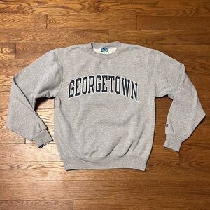 Georgetown Champion Crewneck Sweatshirt Small Gray